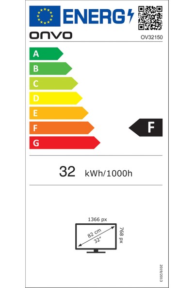 Onvo OV32150 32'' 82 Ekran Uydu Alıcılı HD Android Smart LED TV