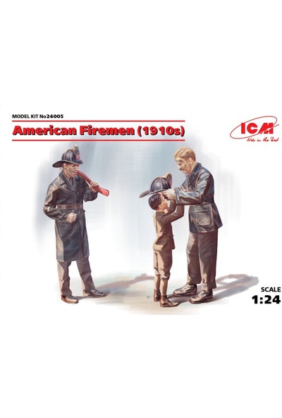ICM 24005 1/24 American Firemen 1910S 3 Figures