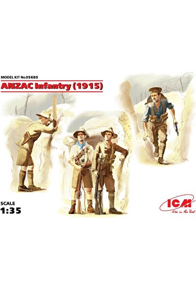 ICM 35685 1/35 Anzac Infantry 1915 4 Figures