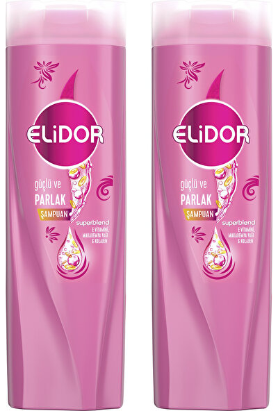 Elidor Superblend Saç Bakım Şampuanı Güçlü ve Parlak E Vitamini Makademya Yağı Kolajen 325 ml X2 Adet