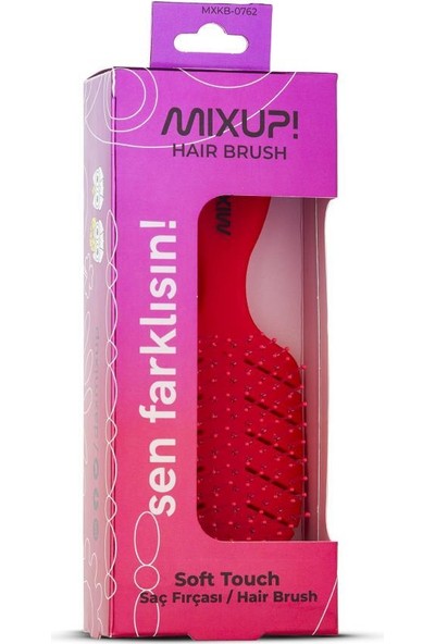 Mixup Mini Palmıye Soft Touch Saç Fırçası Fuşya