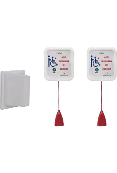 Callsys Engelli Wc Acil Yardım Alarm Seti (2 Çağrı Butonu, 1 Uyarı Lambası - Bay Bayan ) 2'li Set