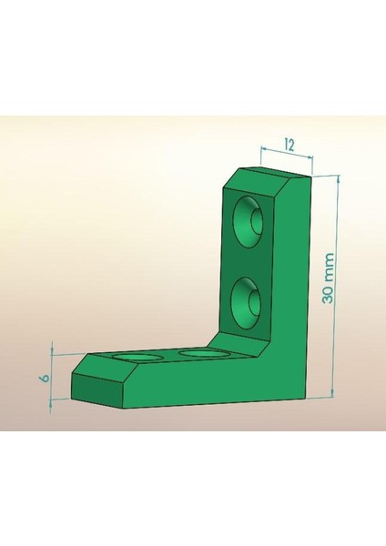 Küçük Braket 30X12X6 mm Plastik Aparat
