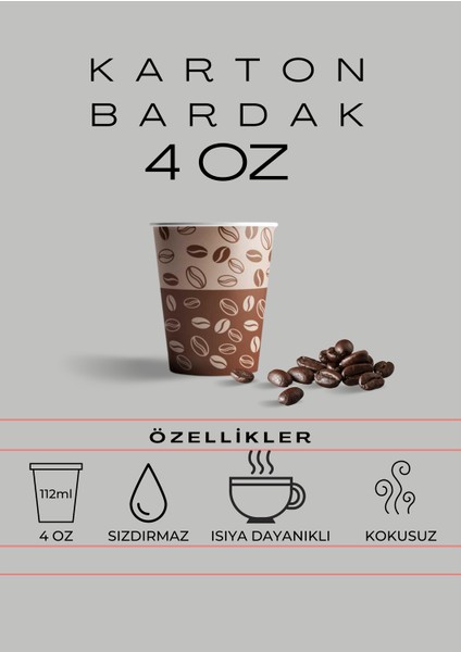 Karton Bardak 4 Oz ADET:1000 fiyatları