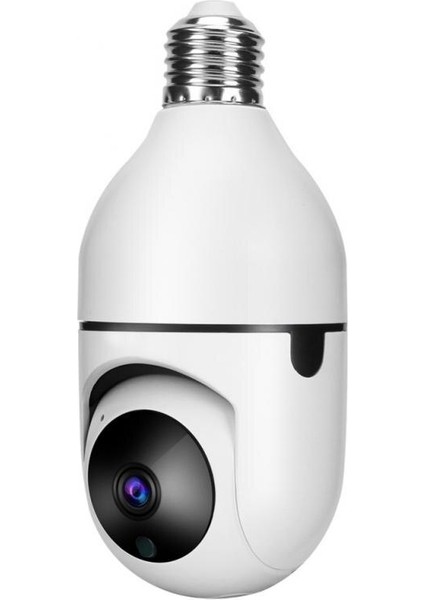 Gece Görüşlü 360 Derece LED Işık 1080P Wifi Kamera Kablosuz Panoramik Ev Güvenlik Balıkgözü Ampul Lamba Ip Kamera