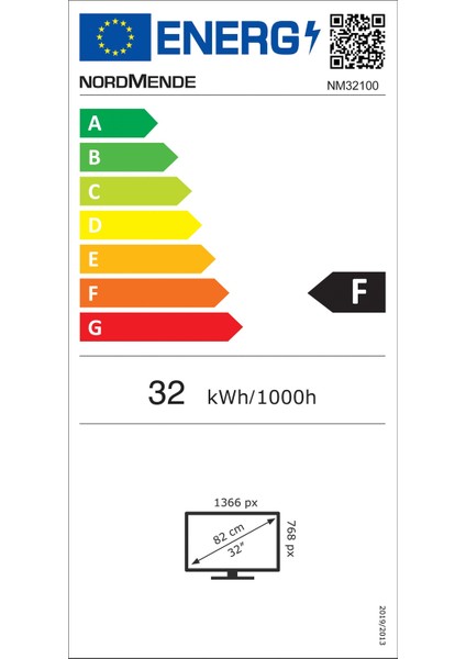 NM32100 32” 82 Ekran Uydu Alıcılı LED TV