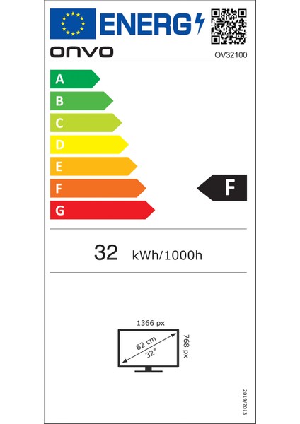 OV32100 32" 82 Ekran Uydu Alıcılı HD LED TV