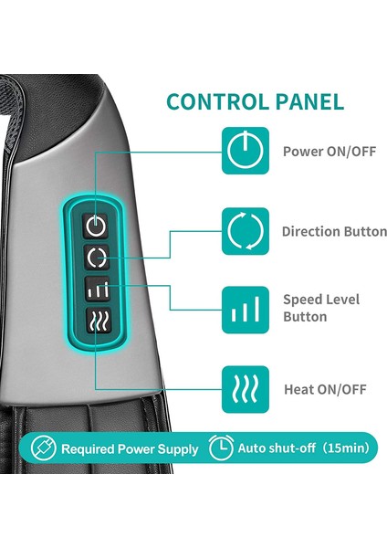 ERG-708 Kneading Ovmalı Isıtmalı Masaj Yastığı Boyun, Omuz, Sırt Masaj Aleti