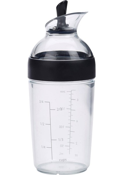 SunniMix Küçük Salata Soyunma Çalkalayıcı Kupası Evrensel Manuel Soslar Mikser 240ML Siyah(Yurt Dışından)