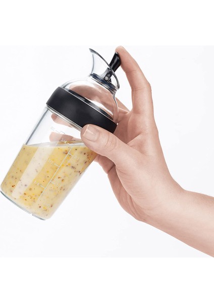 SunniMix Küçük Salata Soyunma Çalkalayıcı Kupası Evrensel Manuel Soslar Mikser 240ML Siyah(Yurt Dışından) fırsatları