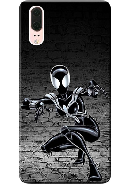 Huawei P20 Kılıf EML-L09 Desen Baskılı Silikon Kapak Spider Girl STK:608