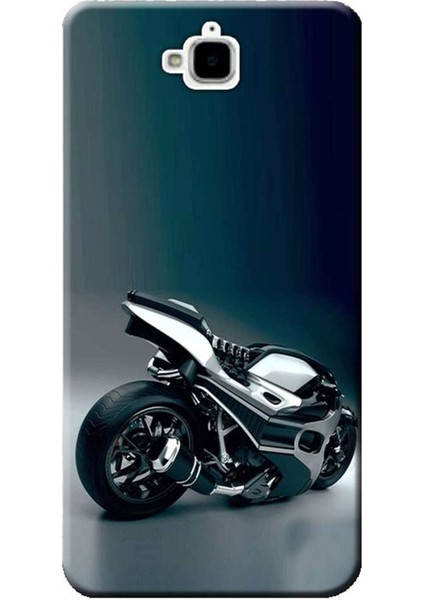 Huawei Y6 Pro Kılıf Desen Baskılı Silikon Kapak Motorcycle STK:298