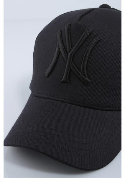 Ny Nakışlı Siyah Unisex Şapka