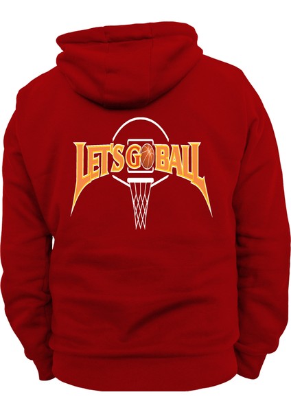 Basketbol Baskılı 3 Ipl. Şardonlu %100 Pamuk, Içi Polar, Çok Kalın Sweatshirt