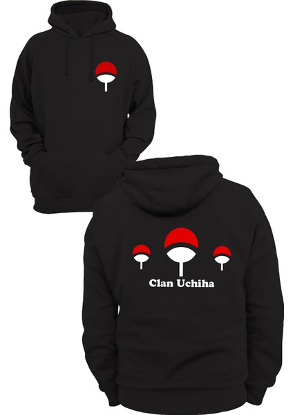 Clan Uchiha Baskılı 3 Ipl. Şardonlu %100 Pamuk, Içi Polar, Çok Kalın Sweatshirt