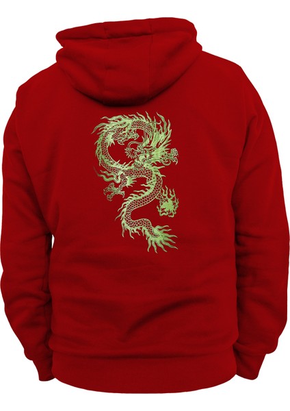 Ejderha Baskılı 3 Ipl. Şardonlu %100 Pamuk, Içi Polar, Çok Kalın Sweatshirt