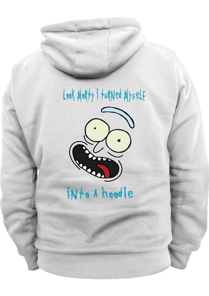 Rick And Morty Baskılı 3 Ipl. Şardonlu %100 Pamuk, Içi Polar, Çok Kalın Sweatshirt