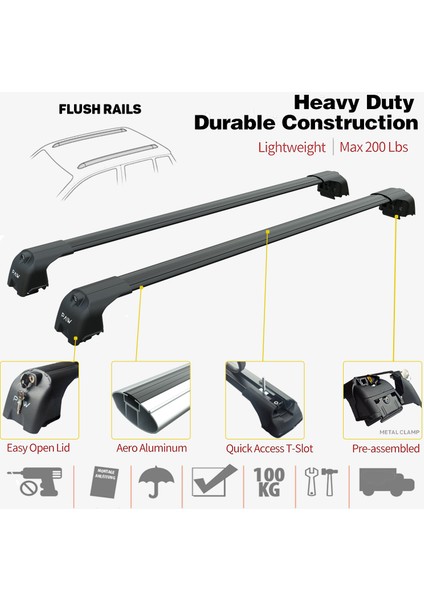 Pro2 Audı A4 Avant (B8) 2008-2015 Black Ara Atkısı modelleri