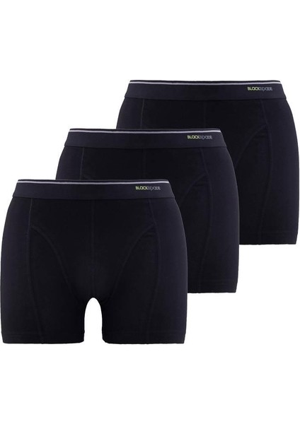 Tender Cotton 3'lü Siyah Boxer 9673 - 967