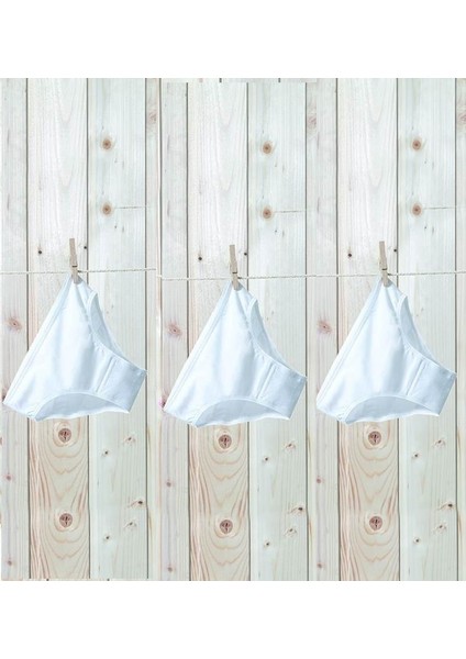 Kız Çocuk Külot 3'lü Paket 1294 - Beyaz