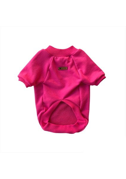 Fuşya Pembe Kedi Köpek Sweatshirt