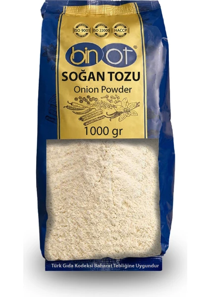 Soğan Tozu 1000GR Paket 1 kg Onion Powder