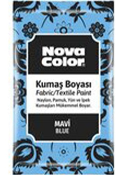 Nova Color Toz Kumaş Boyası 12 gr Mavi NC-902