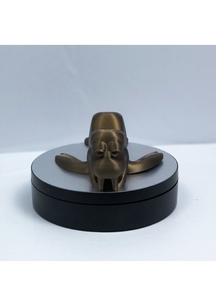 3D Hareketli Deniz Aygırı / Mors Figürlü Oyuncak - Altın Kahve