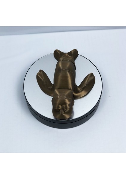 3D Hareketli Deniz Aygırı / Mors Figürlü Oyuncak - Altın Kahve
