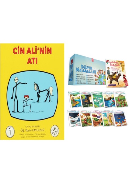Cin Ali Serisi 10 Kitap + Model Yayınları Dünya Masalları 1 Cin Ali Serisi 10 Kitap