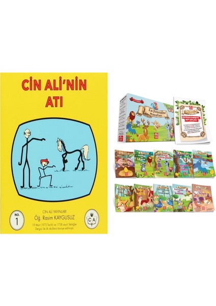 Cin Ali Serisi 10 Kitap + Model Yayınları La Fontaine Masalları 10 Kitap