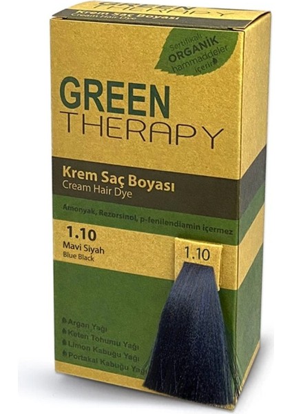 Krem Saç Boyası 1.10 Mavi Siyah