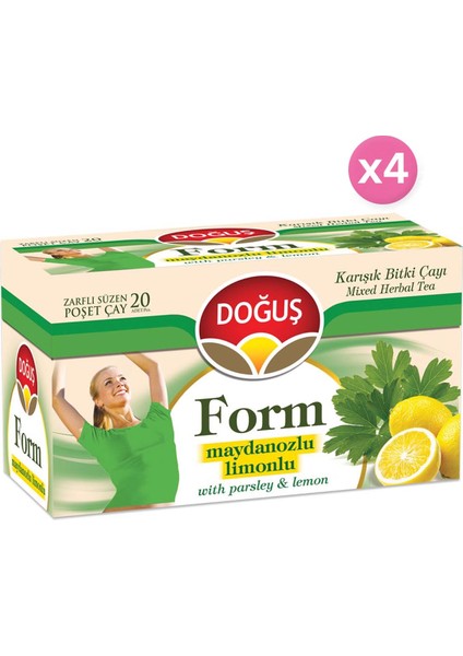 Form Maydanozlu Limonlu De mlik Çay 4'lü