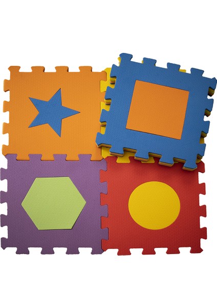 Bermody Geometrik Şekiller Eğitici Evamat Puzzle Yer Karosu fırsatları