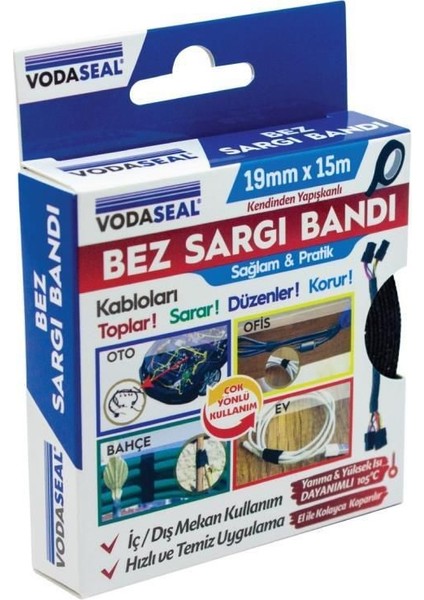 Vodaseal Bez Sargı Bandı 19 mm x 15 M