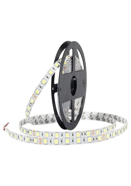 Hazar Led 12 Volt 3 Çipli 5050 Dış Mekan IP65 Gün Işığı Şerit Led M/60 Led 5 Metre