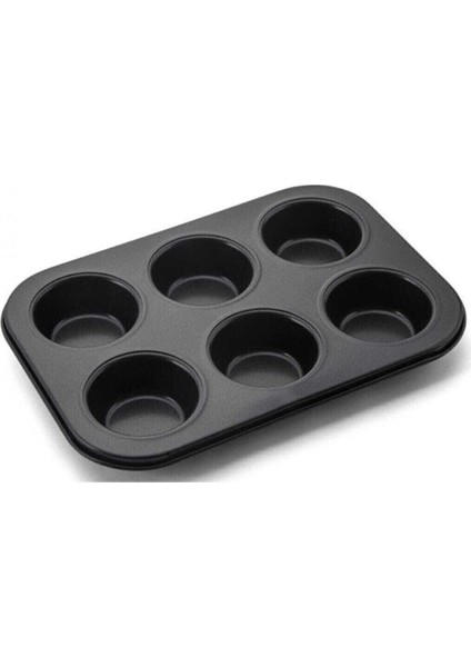 6 Bölmeli Yanmaz ve Yapışmaz Kek Kapsülü Yapışmaz Mini Tart Kek Kapsülü Muffin Ekler Kalıbı 26-18 cm fiyatları