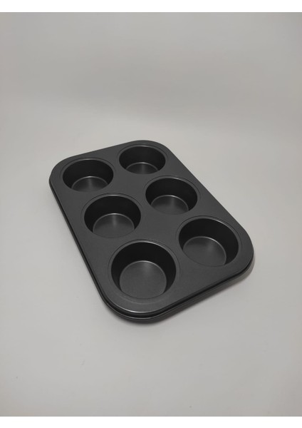 6 Bölmeli Yanmaz ve Yapışmaz Kek Kapsülü Yapışmaz Mini Tart Kek Kapsülü Muffin Ekler Kalıbı 26-18 cm indirimleri