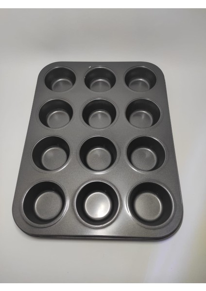 12 Bölmeli Yanmaz ve Yapışmaz Kek Kapsülü Yapışmaz Mini Tart Kek Kapsülü Muffin Ekler Kalıbı 35-27 cm indirimleri