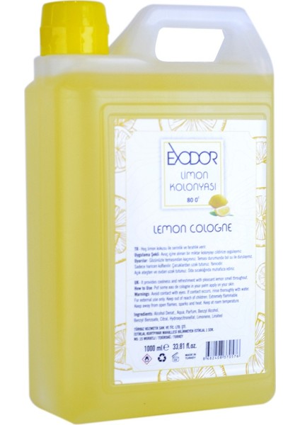 Klasik Limon Kolonyası 1 Litre