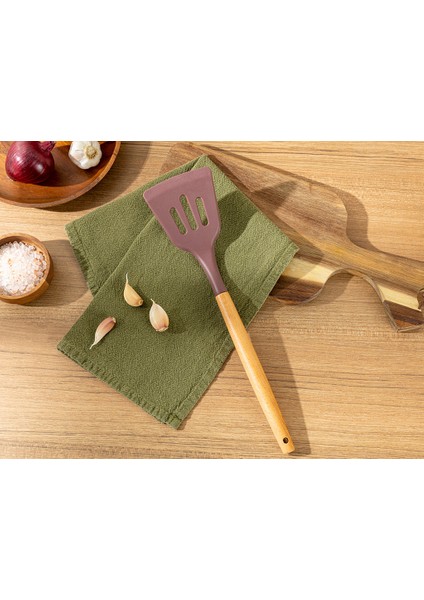 English Home Liana Silikon Delikli Spatula 32 cm Mürdüm