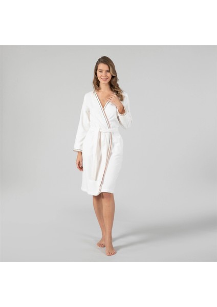 Gales Kadın Bornoz Ekru