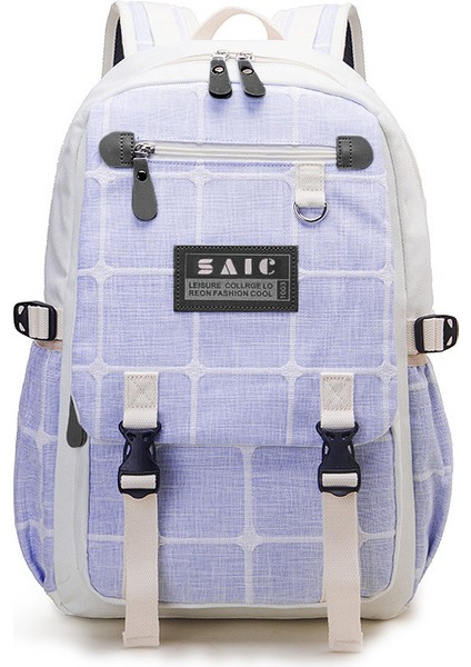 USB Soket Tasarımlı Okul Sırt Çantası - Mor (Yurt Dışından)