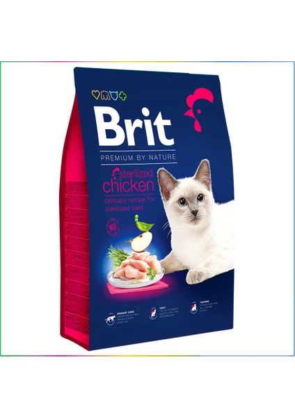 Brit Care Premium By Nature Kısırlaştırılmış Tavuklu Kedi Maması 8 kg