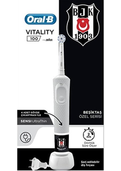 D100 Vitality Özel Seri Beşiktaş Diş Fırçası