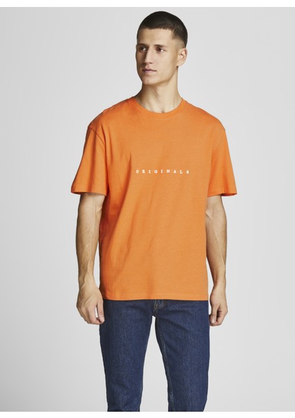 12176780_Jorcopenhagen TeeBisiklet Yaka Relaxed Baskılı Açık Sarı Erkek T-Shirt