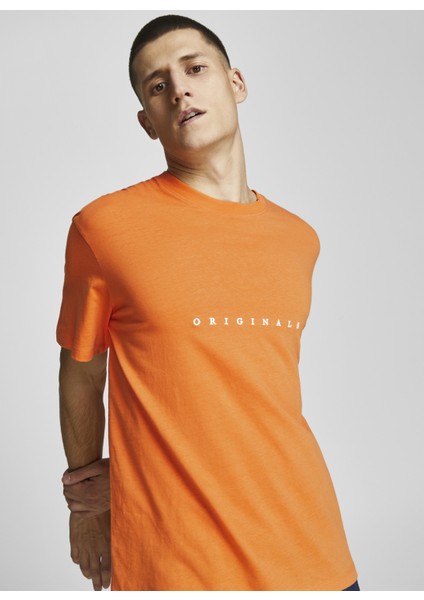 12176780_Jorcopenhagen TeeBisiklet Yaka Relaxed Baskılı Açık Sarı Erkek T-Shirt modelleri