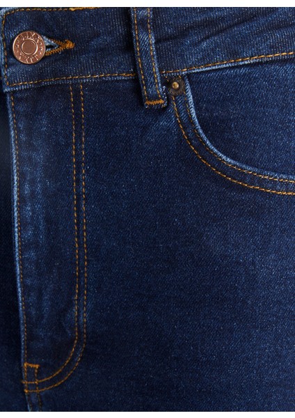 Jxlisbon Mom Hw Cc4001 Noos Mom Fit Düz Koyu Mavi Kadın Denim Pantolon indirimleri