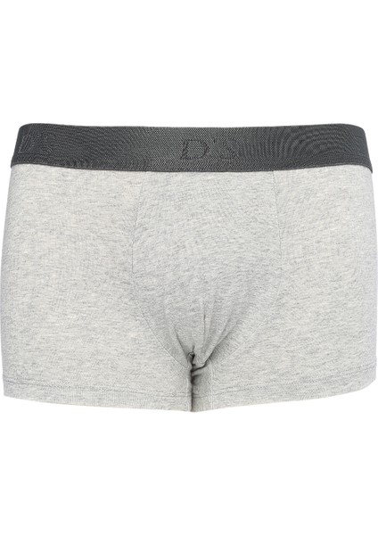 Normal Kalıp Düz Gri Erkek 3'lü Boxer