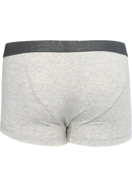 Normal Kalıp Düz Gri Erkek 3'lü Boxer